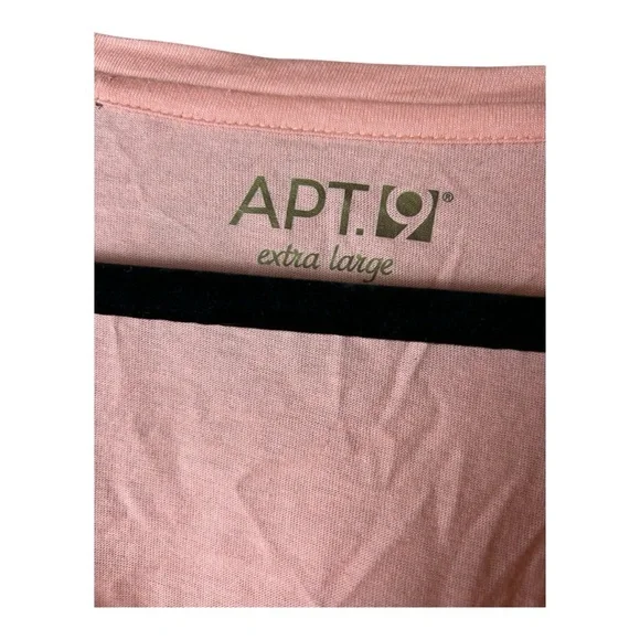 Apt. 9 Women’s Blush Gold Sequin Stripes Long Sleeve Tee Size XL - Picture 3 of 8